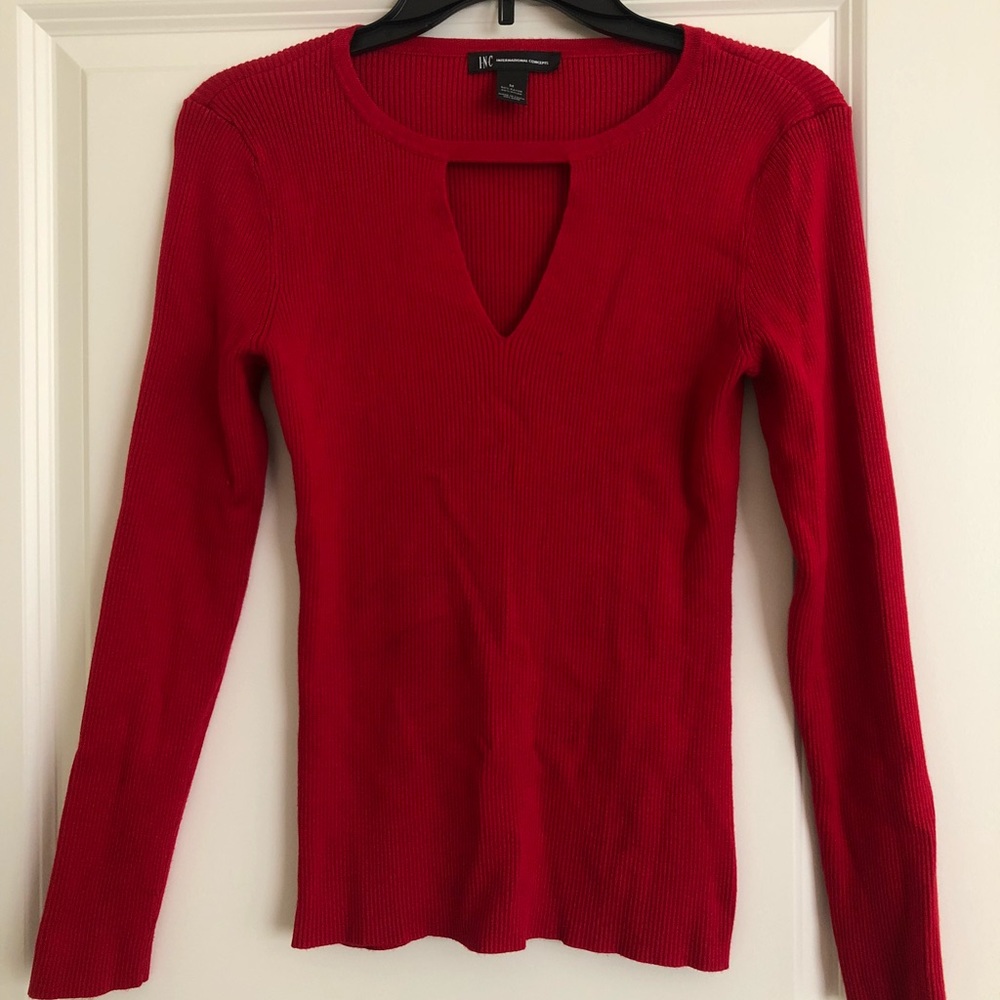 INC red sweater